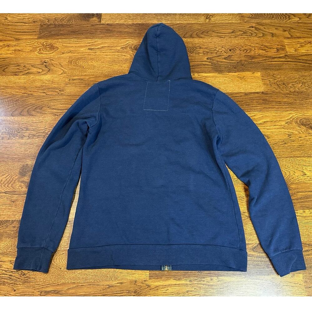 Aviator Nation 5 Stripe Zip Up Hoodie XL Blue Full Zip Sweatshirt Relaxed Vibes - Picture 2 of 12